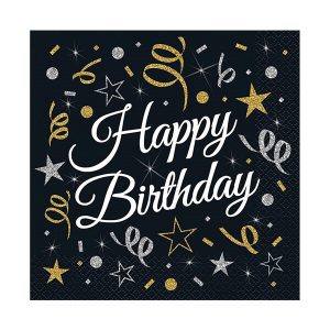 Салфетки B&C Happy Birthday, 33x33 см, 20 бр.