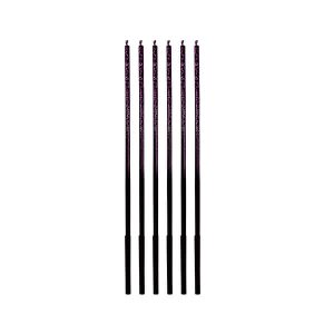 Свещи Ombre, лилав блясък, B&C, 3x3x170mm, 6 бр.