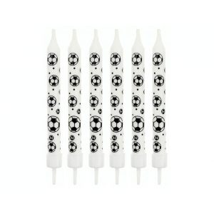 Свещи за рожден ден Football, с поставки, 6/6