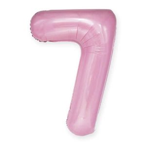 Фолиев балон Цифра 7, 100 см, розов