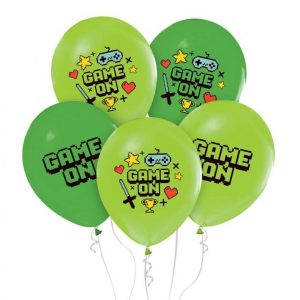 Балони с печат Game On, 5 бр.