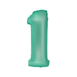 Балон фолио Цифра 1, Smart, Мента, мат, 76 см