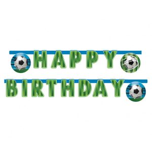 Банер надпис Soccer Fans - Happy Birthday, 200см