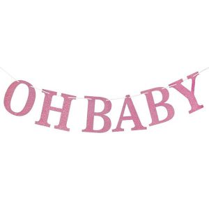 Блестящ гирлянд Oh Baby, светлорозов, 300 см