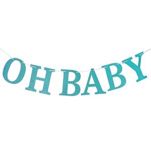 Блестящ гирлянд Oh Baby, светлосин, 300 см