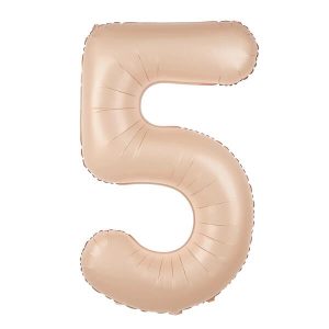 Фолиев балон цифра 5, карамел, 100 см