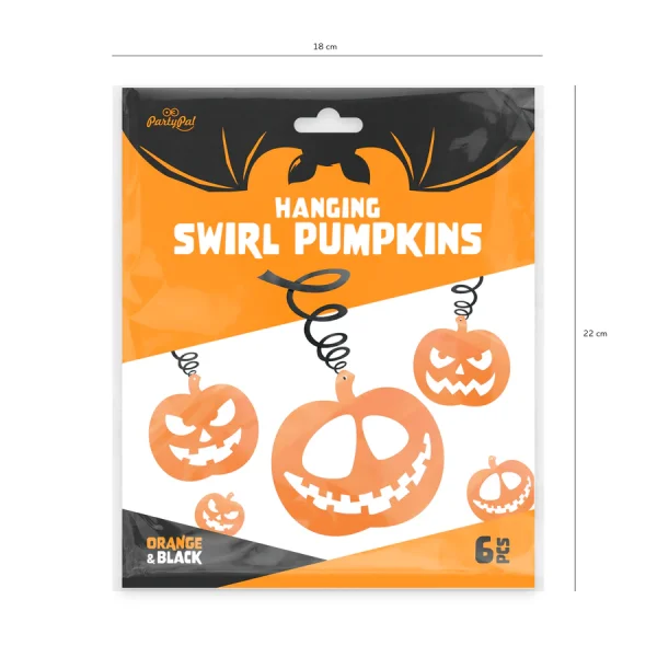 Висяща декорация Хелоуин тикви, 6 бр. – Изображение 3