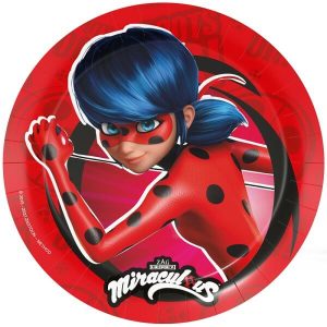 Парти чинии Ladybug Miraculous Zag, 23 cm, 8 броя