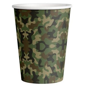 Картонени чаши Camuflaje, 266ml, 8бр.