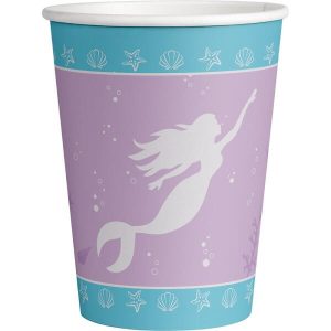 Картонени чаши Mermaid Shiney, 250 ml, 8бр.