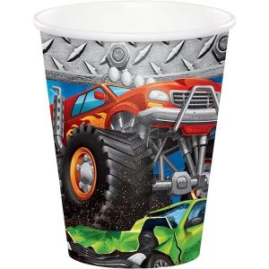 Картонени чаши Monster Truck Rally, 266ml, 8бр.