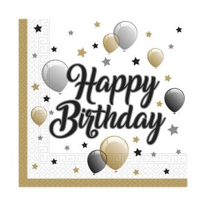 Салфетки HAPPY BIRTHDAY, балони, 20 броя