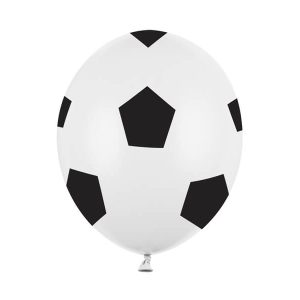 Балони Football, 30 cm, 6 броя, чисто бели