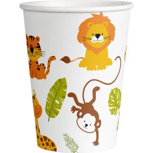 Картонени чаши HAPPY JUNGLE, 250ml, 8бр.