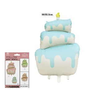 Фолиев балон Торта, синя, 96х55,5 см