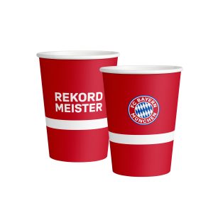 Картонени чаши ФК Байерн Мюнхен, FC BAYERN MUNCHEN, 8 броя, 250 мл
