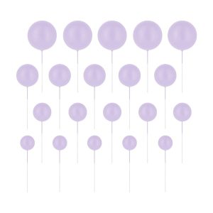 Комплект топери светлолилави топки, мат, 20 броя