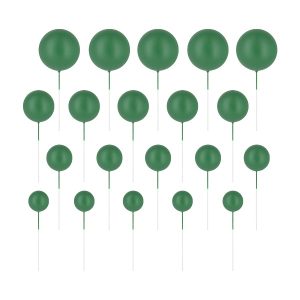 Комплект топери зелени топки, мат, 20 броя