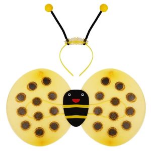 Крила на пчеличка с диадема, с брокатени елементи