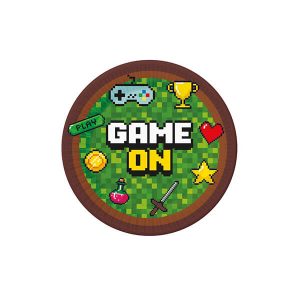 Парти чинии Game On, 18 cm, 6 броя, картонени