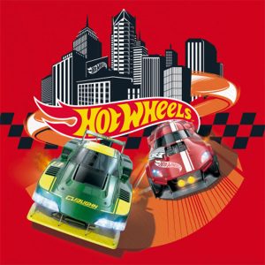 Парти салфетки Hot Wheels, 33х33 см, 20 броя