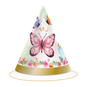 Парти шапки Butterflies Party, пеперуди, 6 броя