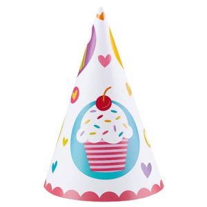 Парти шапки Cupcake, 6 броя