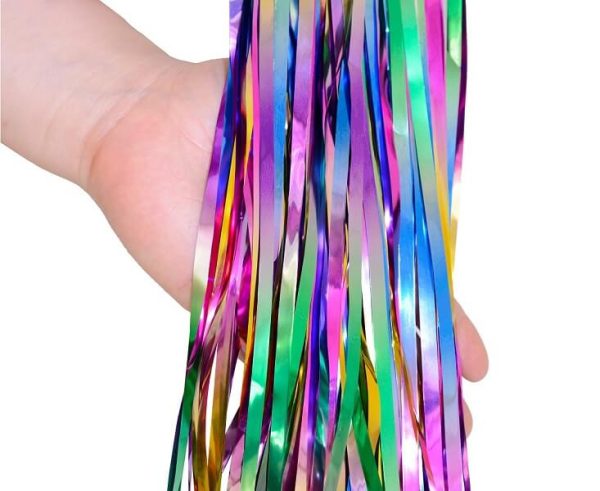 Парти завеса Colourful Party, ресни, дъга, 100х200см – Изображение 2