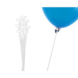 Пръчки с държачи за балони, 10 броя, пакет