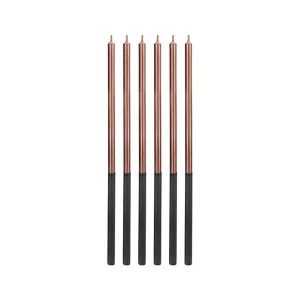 Свещи Platinum, розово злато, 14,5 см, 6 броя