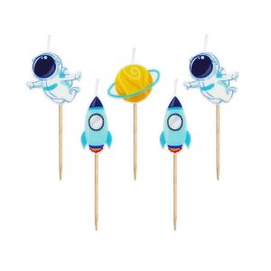 Свещи за торта Космос, 5 броя