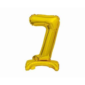 Балон фолиев стояща Цифра 7, B&C, злато, 38 cm