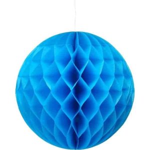 Декорация Топка, пчелна пита, синя, 30 см