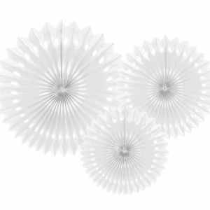 Декоративни розетки Ветрила, бели, 3 броя