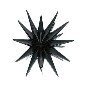 Фолиев балон Звезда 3D, 50х46 см, черен