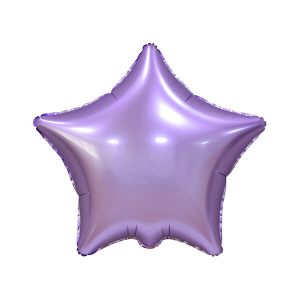 Фолиев балон Звезда, люляк, мат, 46 см