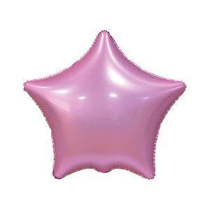Фолиев балон Звезда, Розов, мат, 46 см