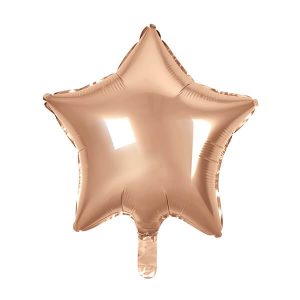 Фолиев балон Звезда, розово злато, 46 см