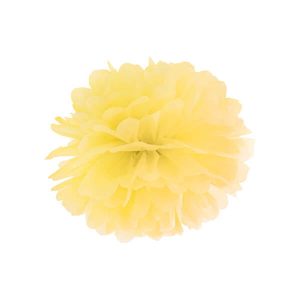 Хартиен помпон за украса, жълт, 25см