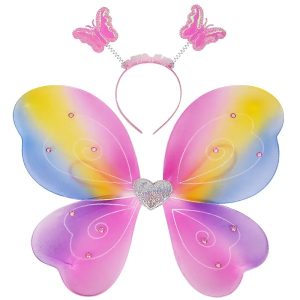 Крила на пеперуда с диадема, с брокатени елементи