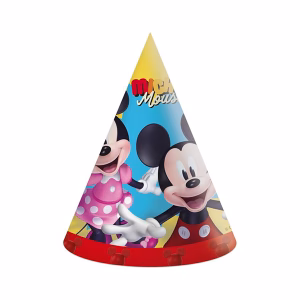 Парти шапки за рожден ден с Mickey Mouse, 6 броя