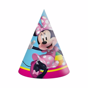 Парти шапки за рожден ден с Minnie, 6 броя