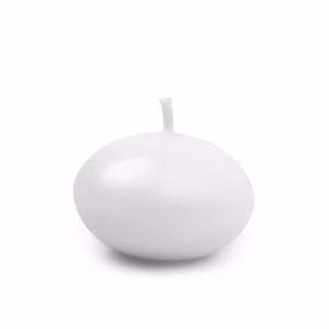 Плаваща свещ за декорация на маса, мат, бяла, 4 см