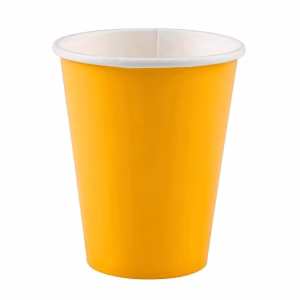 Картонени чаши жълти, 8 броя