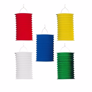 Хартиени фенери за декорация, 28 см, 5 цвята