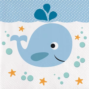 Салфетки LIL WHALE, 33см, 20 броя