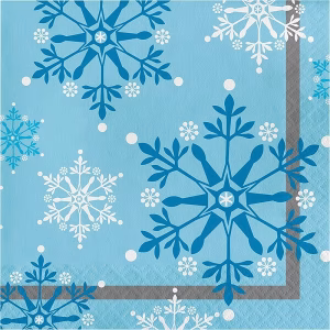 Салфетки Снежинки, 33х 33 cm, 20 броя