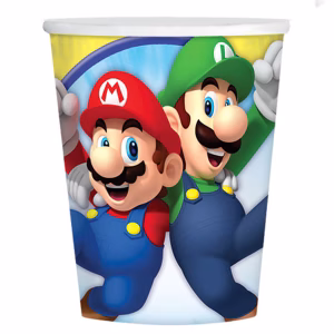 Картонени чаши Super Mario, 250 ml, 8 броя