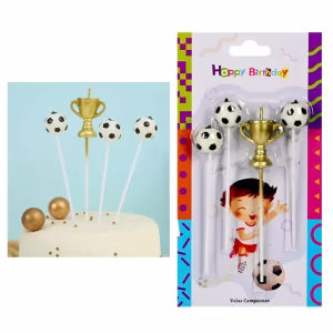 Свещи за рожден ден футболно парти, Football, 4 броя