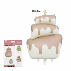 Фолиев балон Торта, кафява, 96х55,5 см